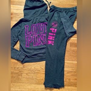 PINK MATCHING SET BOYFRIEND SWEATPANTS